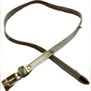 B.B. Simon Vintage Thin Gold Detailed Belt